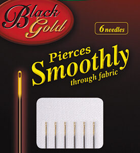 Clover Black-Gold Applique Needles, Size 12